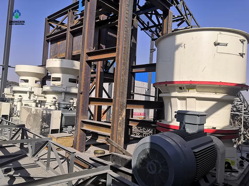 Planta de chancado de mineral de cobre con chancador hidráulico de cono