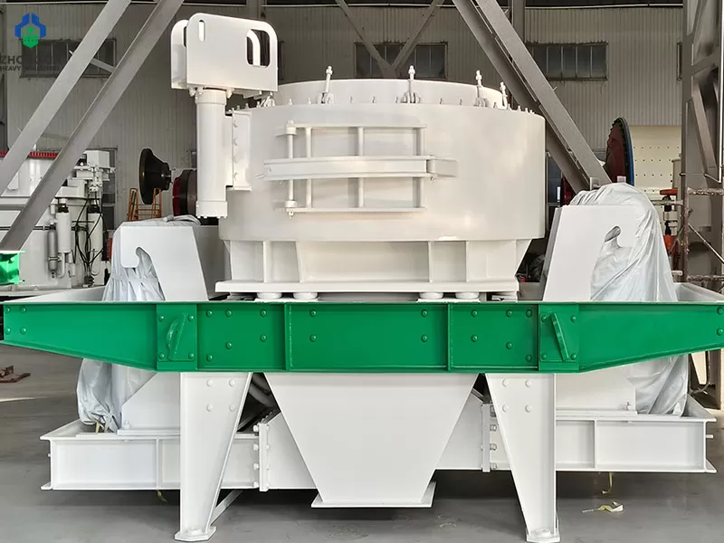 vista frontal de maquina fabricadora de arena para canteras