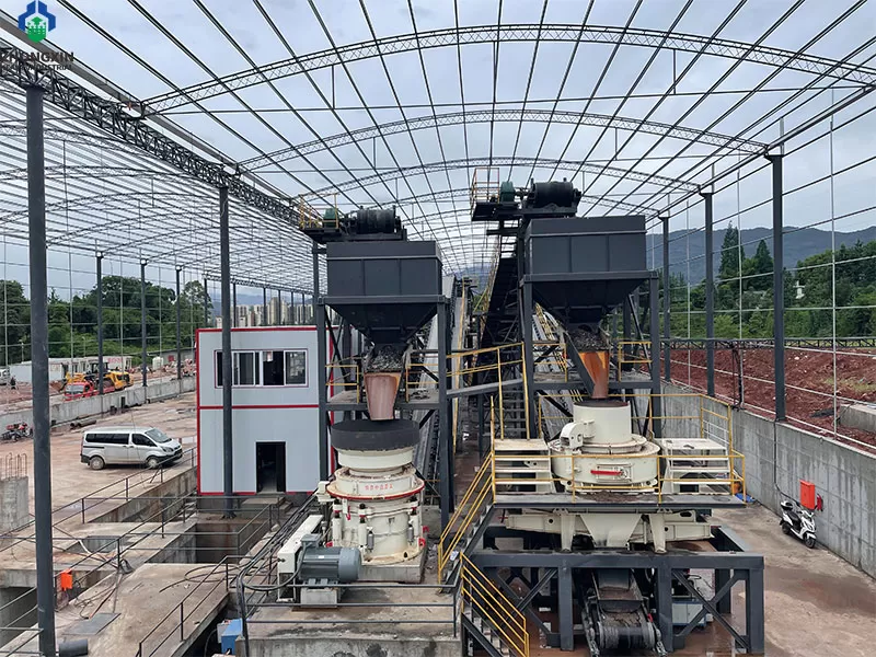 Planta completa de fabricacion de arena de cantera con trituradora VSI
