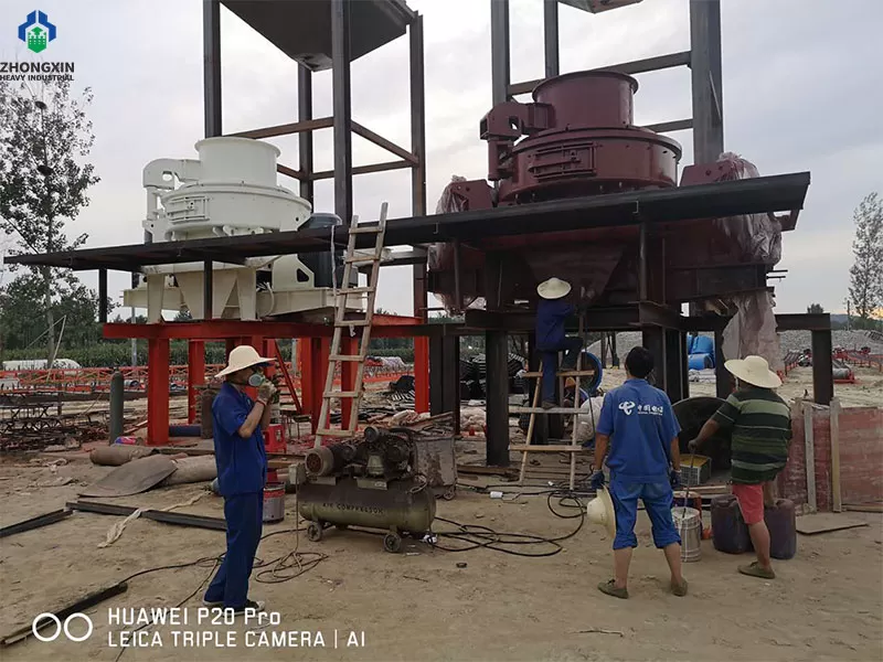 rotor de alta velocidad para trituradora vsi en proceso de inspeccion