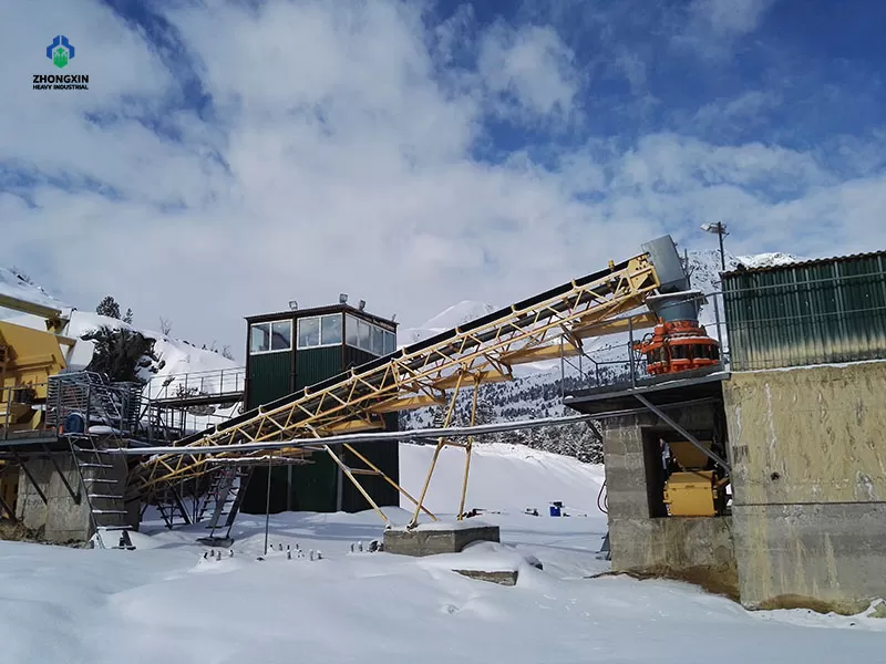 planta de trituracion de granito con chancadora de cono py en operacion
