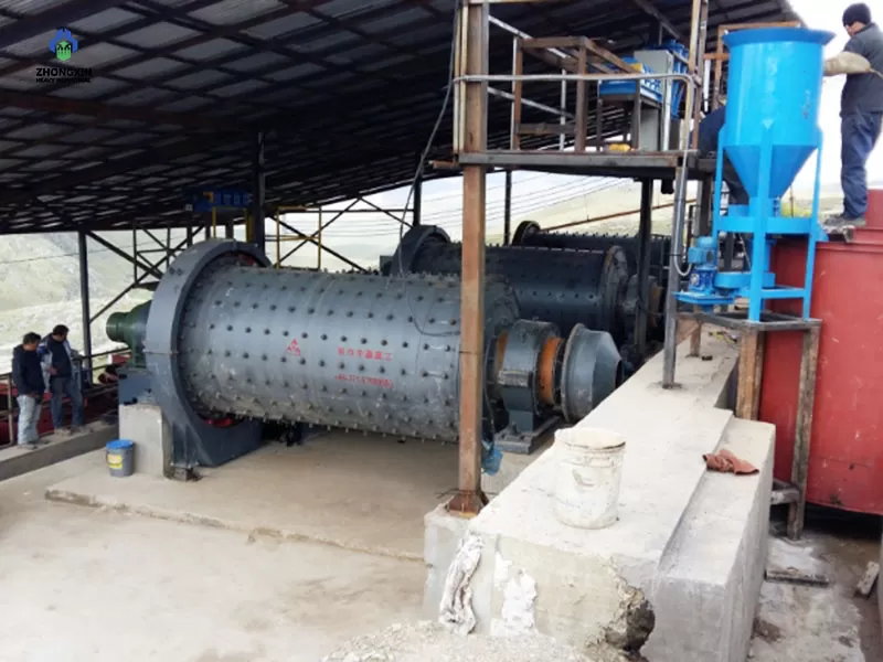 planta de molienda de oro y cobre con molino de bolas en operacion