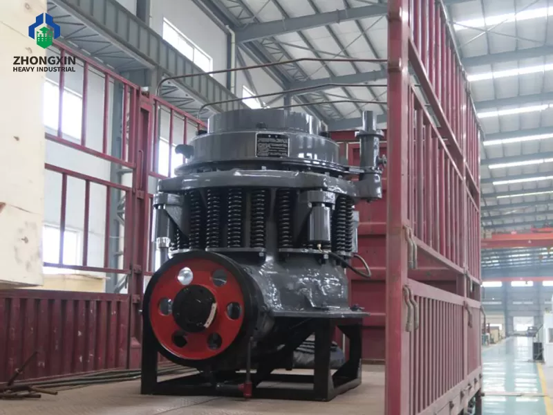 Symons 4 1/4 cone crusher being shipped from factory for mining project