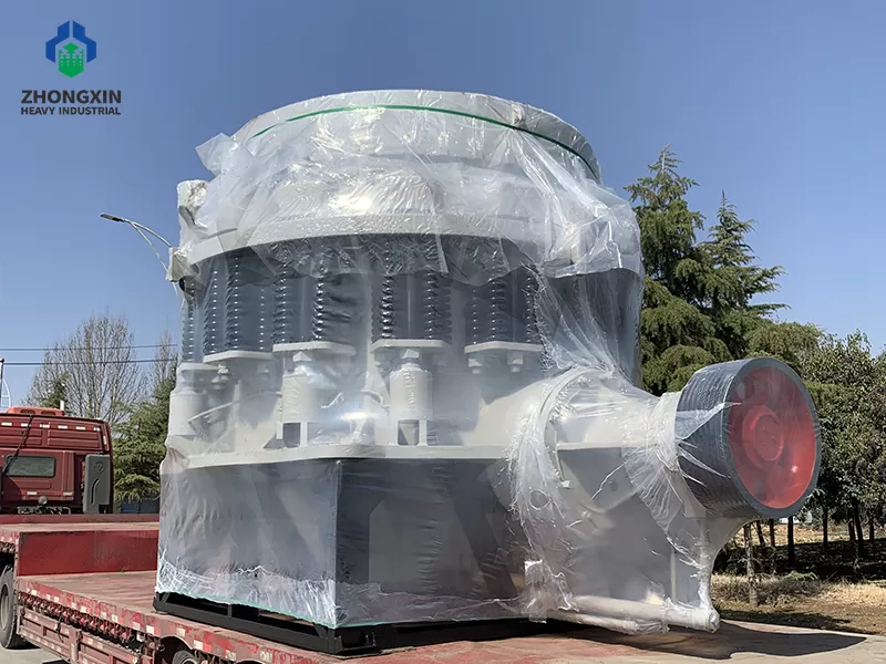 Embalaje de exportación de chancadora de cono serie ZX listo para transporte