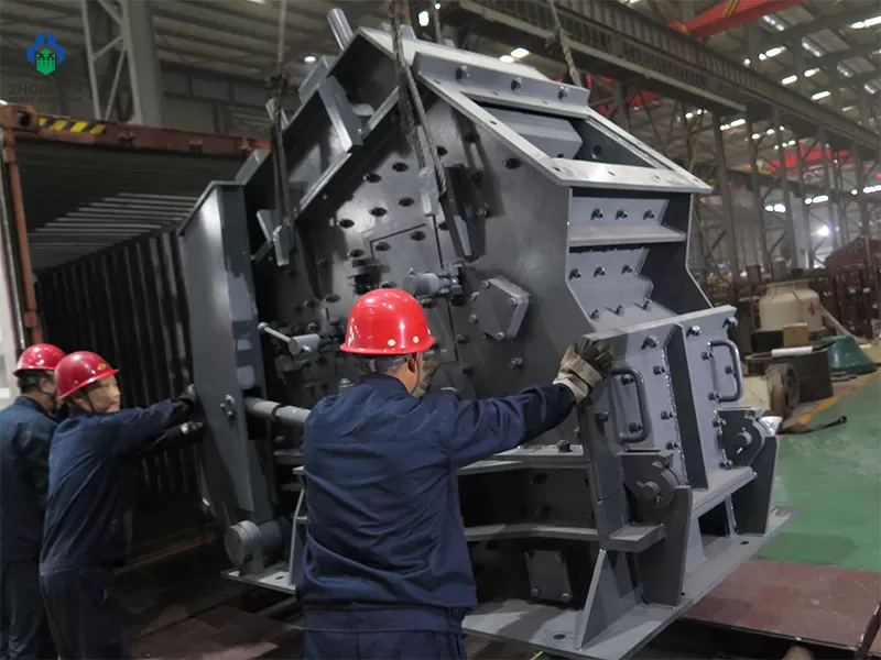 Entrega de trituradora de impacto industrial a cliente extranjero