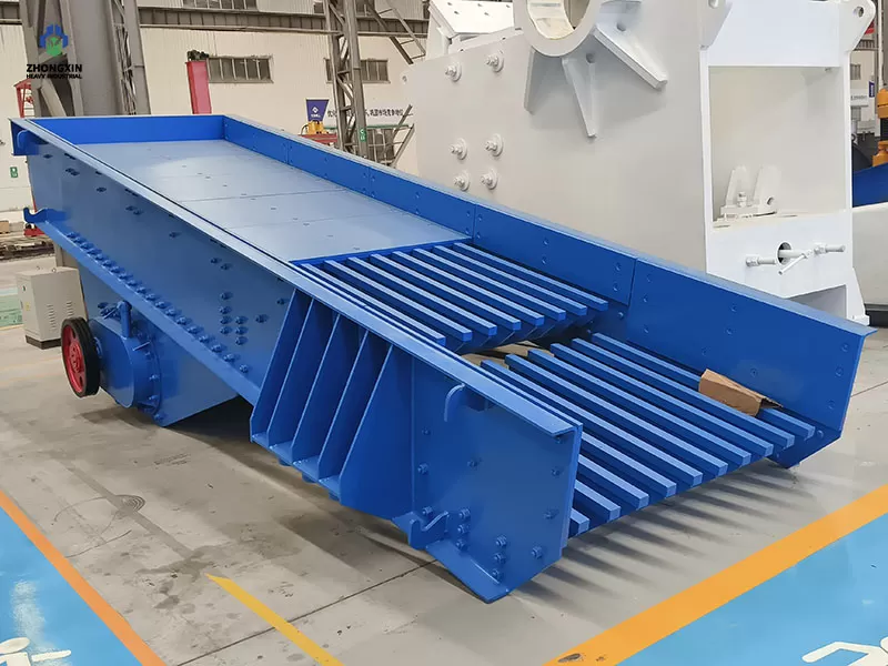 Alimentador vibratorio ZSWT de gran capacidad en línea de fabricación