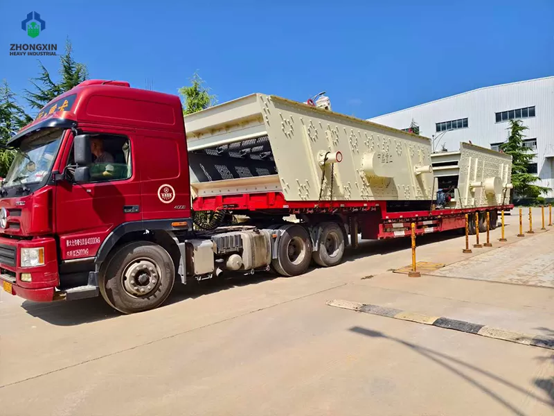 Transporte de zaranda vibratoria circular serie YA hacia sitio de cantera