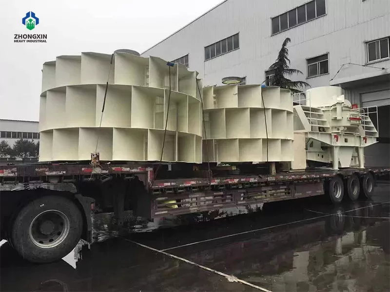 Máquina lavadora de arena de ruedas cargada para transporte