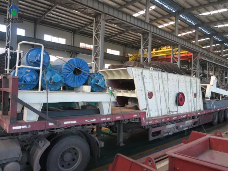 Carga de planta móvil de trituración de mandíbula sobre neumáticos para exportación.