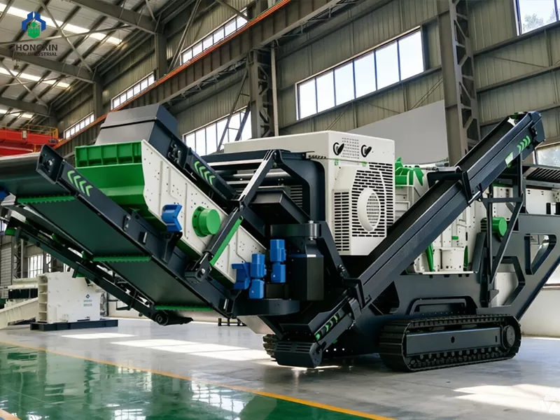Planta de trituración de impacto sobre orugas LTF1110 en fábrica