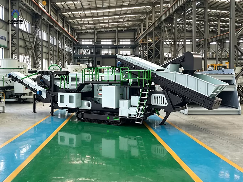 Planta móvil de producción de arena sobre orugas fabricada en taller de Zhongxin