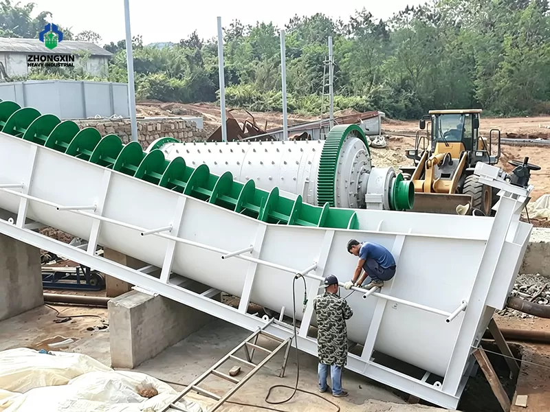 Clasificador espiral integrado en planta de mineria no metalica en Latinoamerica