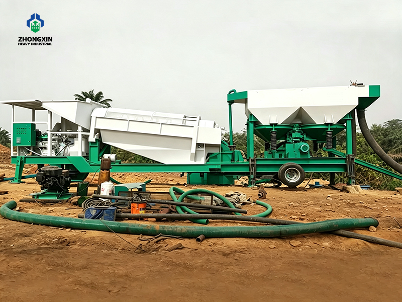 Línea de beneficio mineral con equipo Concentrador Jig para recuperación de oro y minerales pesados