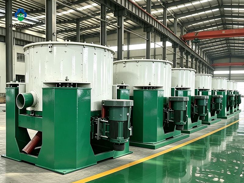 Ensamblaje de concentradores centrífugos tipo Knelson en la planta de Zhongxin Heavy Industry