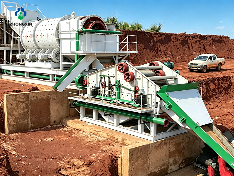 Concentrador centrífugo de oro instalado en circuito de molienda de roca dura
