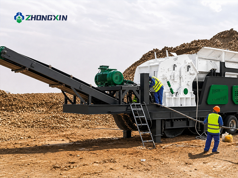 Producción de Planta Móvil de Impacto sobre Ruedas