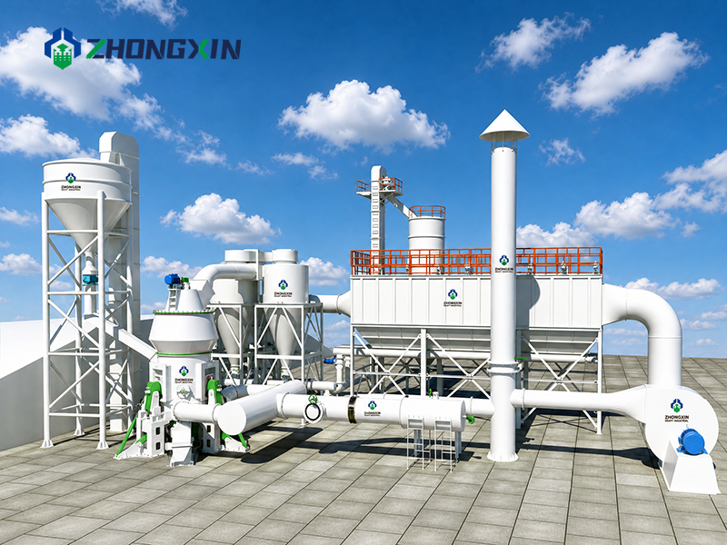 Planta industrial de molienda de minerales mostrando el sistema integrado VRM