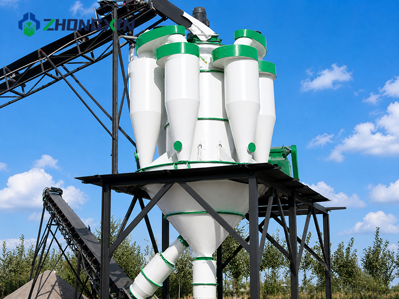 Estructura metálica exterior para el sistema separador de polvo por vórtice serie TS