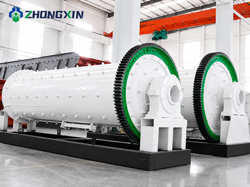 Par de molinos de bolas industriales Zhongxin para molienda de harina cruda y escoria