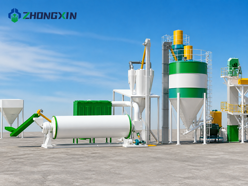 Diseño 3D de planta de molienda en seco con molino de bolas cerámico - Zhongxin